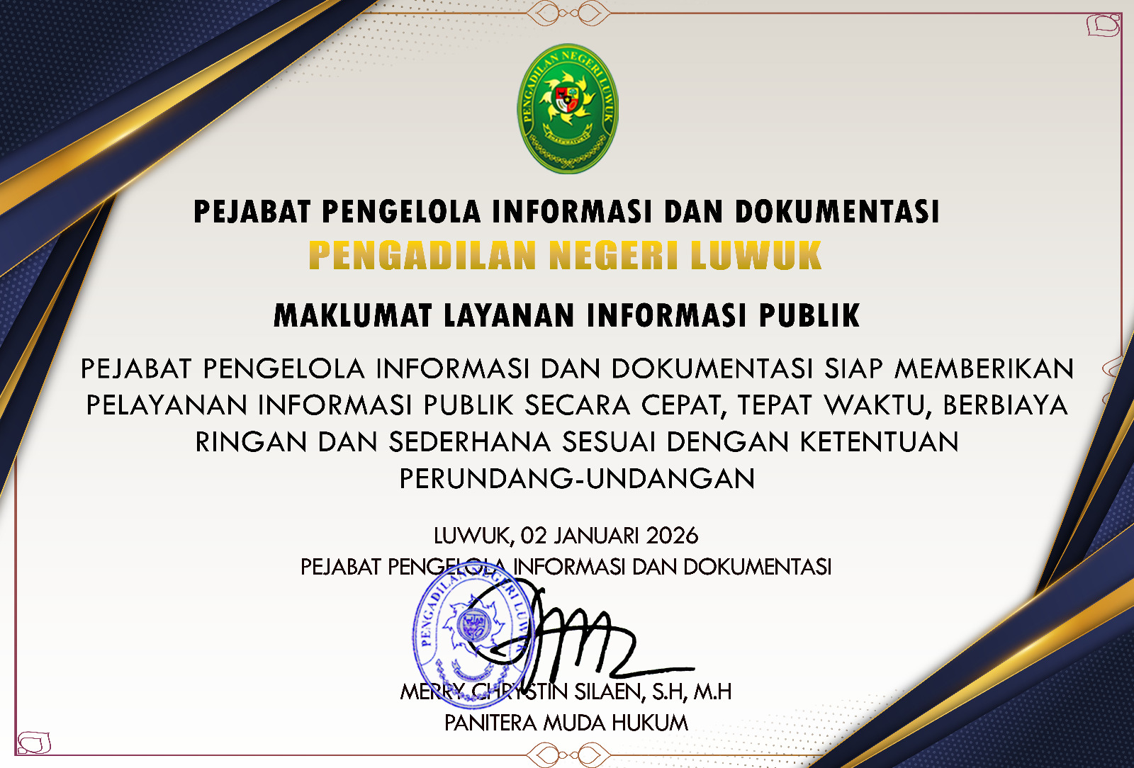 Maklumat Layanan Informasi Publik